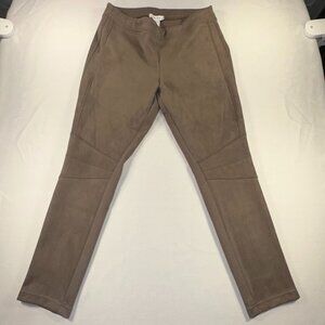 White House Black Market - WHBM Faux Suede Moto Leggings Size 12